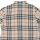8 Years Burberry Novacheck Short Sleeve Shirt - Small Beige Cotton