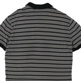 Collezioni Armani Striped Polo Shirt - 2XL Grey Cotton Blend