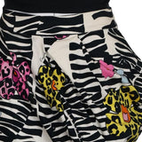 Enrico Coveri Animal print Midi Skirt - 28W UK 8 Black & White Polyester Blend
