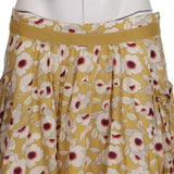 Marlboro Classics Floral Midi Skirt - 32W UK 12 Yellow Cotton