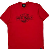Motorcycles Harley Davidson Graphic T-Shirt - XL Red Cotton