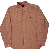 Ralph Lauren Checked Shirt - Large Orange Cotton