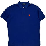 Polo By Ralph Lauren Polo Shirt - Large Blue Cotton