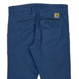 Carhartt Chinos - 30W 32L Blue Cotton Blend