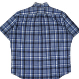Ralph Lauren Checked Short Sleeve Shirt - XL Blue Cotton