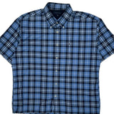 Tommy Hilfiger Checked Short Sleeve Shirt - XL Blue Cotton