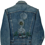 Made In USA Lee Graphic Denim Jacket - Medium Blue Denim