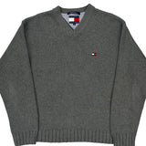 Tommy Hilfiger Jumper - XL Grey Cotton