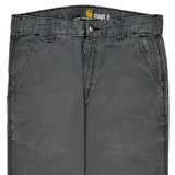 Carhartt Trousers - 32W 24L Grey Cotton