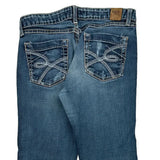 Bke Denim Boot Cut Jeans - 30W UK 8 Blue Cotton