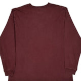 Carhartt Long Sleeve T-Shirt - XL Burgundy Cotton