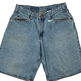 Levis Denim Shorts - 29W UK 12 Light Wash Cotton
