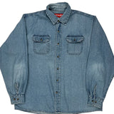 Wrangler Denim Shirt - XL Light Wash Cotton