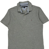 Tommy Hilfiger Polo Shirt - Large Gray Cotton