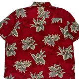 Croft & Barrow Floral Hawaiian Shirt - 2XL Red Cotton