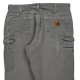 Carhartt Double Knee Carpenter Trousers - 34W 30L Grey Cotton