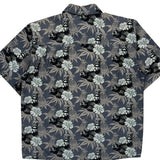Roundtree & Yorke Floral Hawaiian Shirt - Medium Blue Cotton