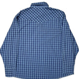 Wrangler Checked Shirt - 2XL Blue Cotton
