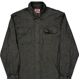 Wrangler Shirt - Large Gray Cotton Blend