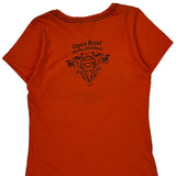 Motorcycles Harley Davidson Graphic T-Shirt - Small Orange Cotton