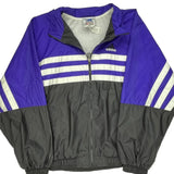 Adidas Striped Jacket - Large Block Colour Polyester
