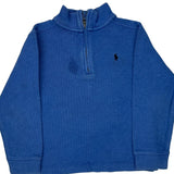 Age 6 Polo By Ralph Lauren 1/4 Zip - Small Blue Cotton