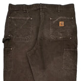 Carhartt Double Knee Carpenter Trousers - 38W 31L Brown Cotton