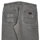 Dickies Double Knee Carpenter Trousers - 38W 30L Grey Cotton