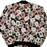 1980'S The Regal Graphic Bomber Jacket - XL White Polyester Blend