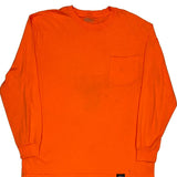 Dickies Long Sleeve T-Shirt - XL Orange Cotton
