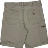 Carhartt Carpenter Shorts - 34W 10L Khaki Cotton Blend