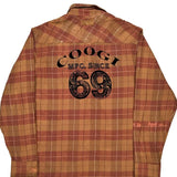 Coogi Checked Flannel Shirt - XL Brown Cotton