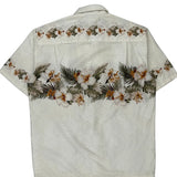 Pacific Legend Apparel Floral Hawaiian Shirt - Large Cream Cotton