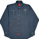 H. Bye Construction Ltd Dickies Shirt - XL Blue Cotton Blend