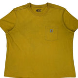 Carhartt T-Shirt - 2XL Yellow Cotton Blend