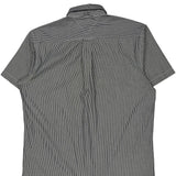 Tommy Hilfiger Striped Short Sleeve Shirt - Large Black & White Cotton