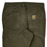 Carhartt Double Knee Carpenter Pants - 30W 32L Green Cotton