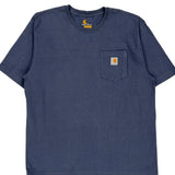Carhartt T-Shirt - Large Blue Cotton