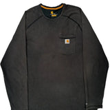 Carhartt Long Sleeve T-Shirt - XL Black Cotton Blend