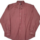 Tommy Hilfiger Striped Shirt - 2XL Red Cotton