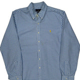 Ralph Lauren Checked Shirt - XL Blue Cotton