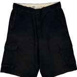 Dickies Cargo Shorts - 34W 11L Black Cotton Blend