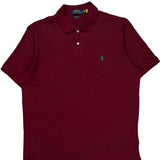 Polo By Ralph Lauren Polo Shirt - Large Burgundy Cotton