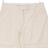 Salvatore Ferragamo Trousers - 36W UK 18 Cream Cotton