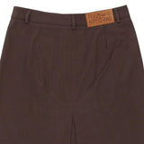 Salvatore Ferragamo Midi Skirt - 30W UK 10 Brown Cotton