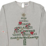 Age 12 Moschino Christmas Sweatshirt - Medium Grey Cotton Blend