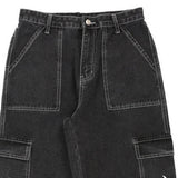 Ashton Wear Cargo Trousers - 29W UK 12 Black Cotton