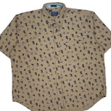 Pendleton Short Sleeve Shirt - XL Beige Cotton