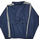 Adidas Striped Track Jacket - 2XL Blue Nylon