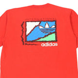 Single Stitch 1980s Rutgers Soccer. Adidas Graphic T-Shirt - Large Red Cotton